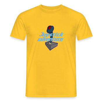 Bug de jeu d’aventure néon - T-shirt homme - jaune - Devant - AI Model Male 178 dark (178cm)