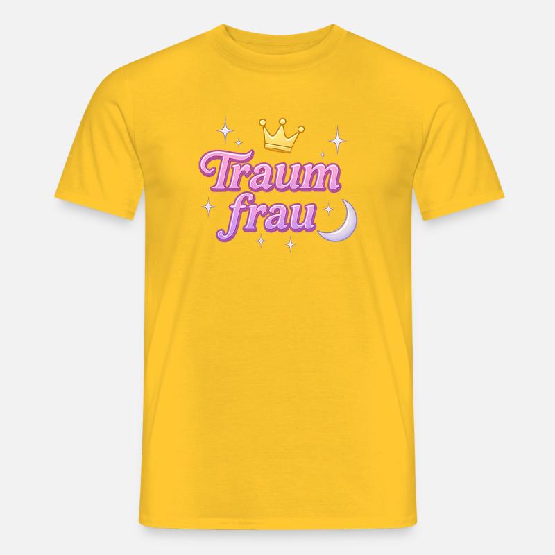 traumfrau / y2k statement spitzname design  - Männer T-Shirt - Gelb