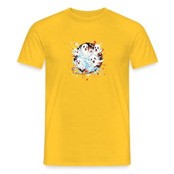 Des amis fantômes dans une touche de peinture - T-shirt homme - jaune - Devant - AI Model Male 178 dark (178cm)