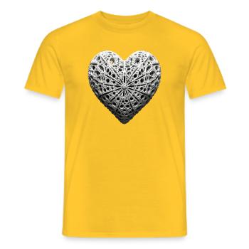 Ewiges HERZ - Männer T-Shirt - Gelb - Vorne - AI Model Male 178 dark (178cm)