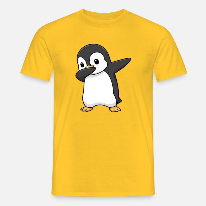 Dabbing Pinguin - Männer T-Shirt - Gelb