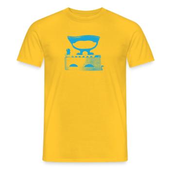 Iron old - Men's T-Shirt - yellow - Front - AI Model Male 178 dark (178cm)