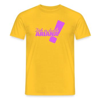 Geschenk für Ariana - Männer T-Shirt - Gelb - Vorne - AI Model Male 178 dark (178cm)