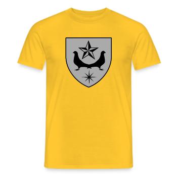 Colombes - T-shirt homme - jaune - Devant - AI Model Male 178 dark (178cm)
