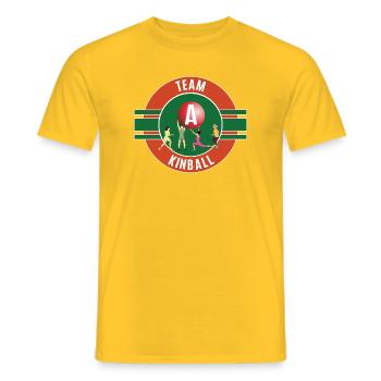 Kinball Team A Team Player Game - Men's T-Shirt - yellow - Front - AI Model Male 178 dark (178cm)