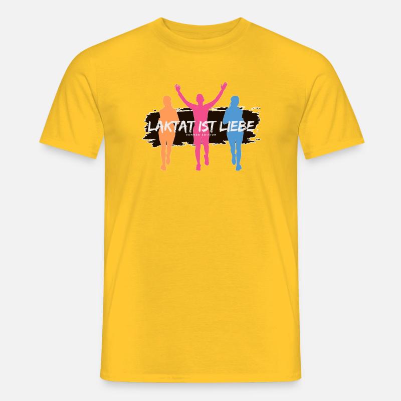 Lactate, c’est l’amour – Édition Runner - T-shirt homme - jaune