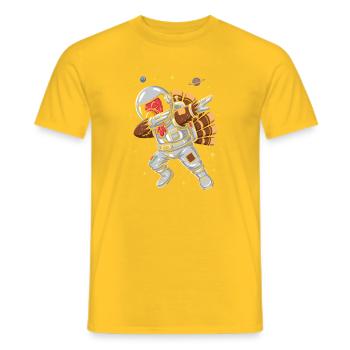 Astronaut duck in space - Men's T-Shirt - yellow - Front - AI Model Male 178 dark (178cm)