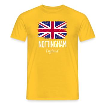 Nottingham - Men's T-Shirt - yellow - Front - AI Model Male 178 dark (178cm)