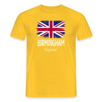 Birmingham - Männer T-Shirt - Gelb - Vorne - AI Model Male 178 dark (178cm)