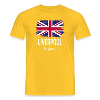 Liverpool - Men's T-Shirt - yellow - Front - AI Model Male 178 dark (178cm)