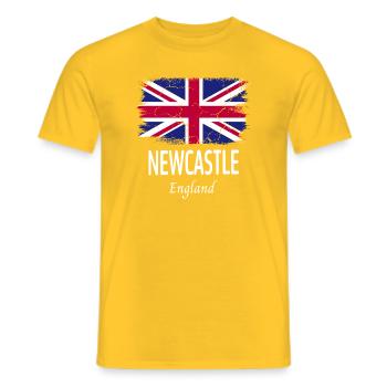 Newcastle - Men's T-Shirt - yellow - Front - AI Model Male 178 dark (178cm)