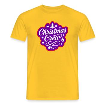 Fête de l’équipage de Noël - T-shirt homme - jaune - Devant - AI Model Male 178 dark (178cm)