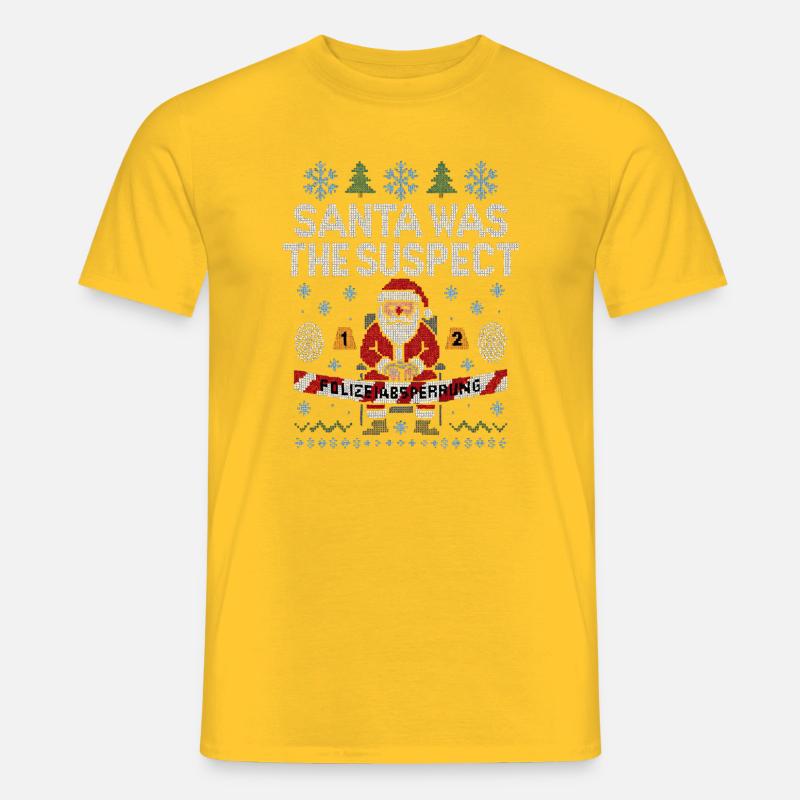 Santa War Der Verdächtige - Männer T-Shirt - Gelb