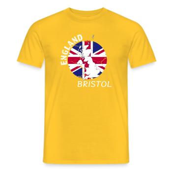 Bristol - Männer T-Shirt - Gelb - Vorne - AI Model Male 178 dark (178cm)