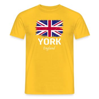 York - T-shirt homme - jaune - Devant - AI Model Male 178 dark (178cm)