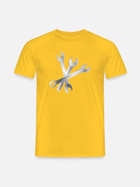 Wrench Set – Tools & Craftsmanship - Men's T-Shirt - yellow