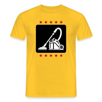 Nettoyage des aspirateurs - T-shirt homme - jaune - Devant - AI Model Male 178 dark (178cm)