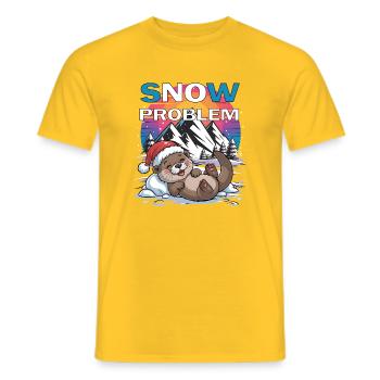 Santa Funny Christmas Christmas with Saying - Men's T-Shirt - yellow - Front - AI Model Male 178 dark (178cm)