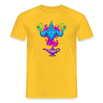Fantôme de la lampe - T-shirt homme - jaune - Devant - AI Model Male 178 dark (178cm)