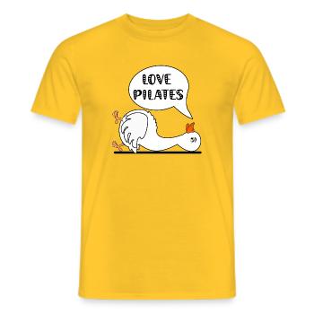 Pilates Lustige Gans - Männer T-Shirt - Gelb - Vorne - AI Model Male 178 dark (178cm)