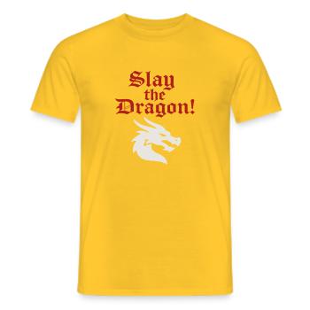 Dragon Warrior - Men's T-Shirt - yellow - Front - AI Model Male 178 dark (178cm)
