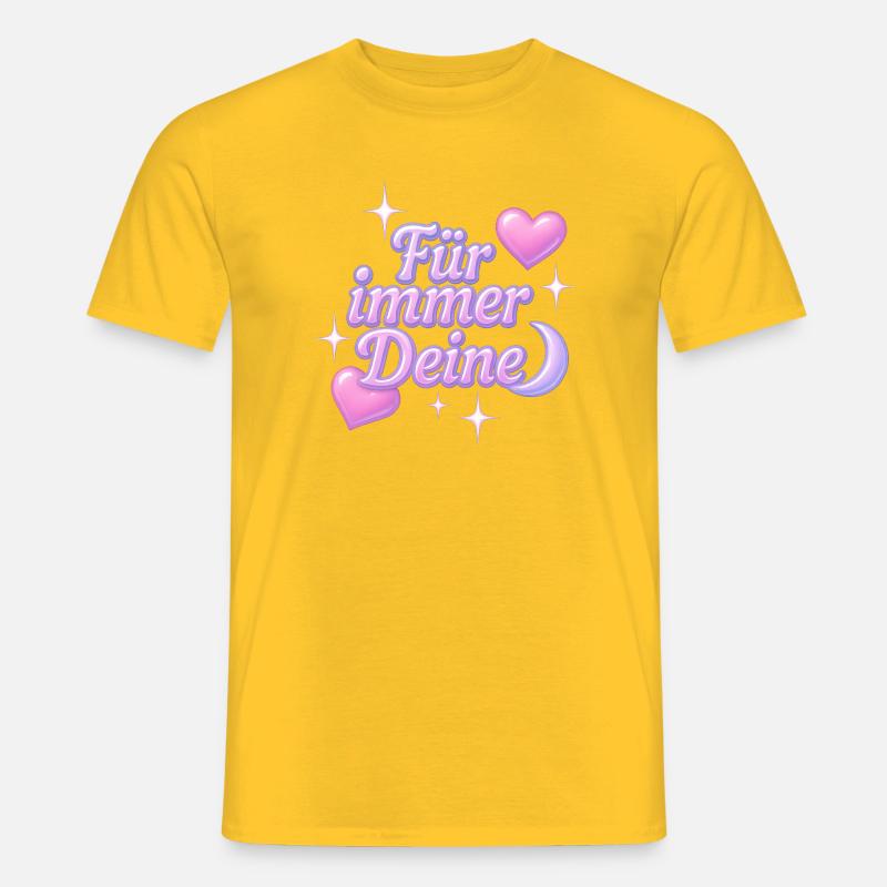 für immer deine / y2k statement design - Männer T-Shirt - Gelb