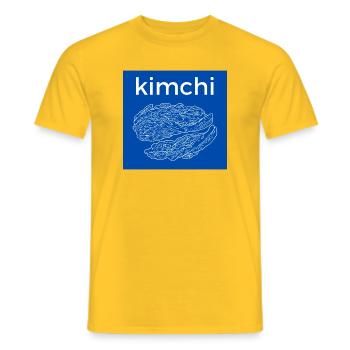 Kimchi Linienstil Blau - Männer T-Shirt - Gelb - Vorne - AI Model Male 178 dark (178cm)