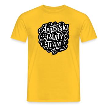 Apres Ski Party Team - Männer T-Shirt - Gelb - Vorne - AI Model Male 178 dark (178cm)