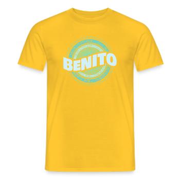 Geschenk für Benito - Männer T-Shirt - Gelb - Vorne - AI Model Male 178 dark (178cm)