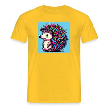 hérisson - T-shirt homme - jaune - Devant - AI Model Male 178 dark (178cm)