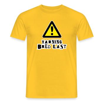 Warnung vor breiter Ladung - Männer T-Shirt - Gelb - Vorne - AI Model Male 178 dark (178cm)