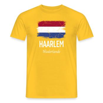 Haarlem - T-shirt homme - jaune - Devant - AI Model Male 178 dark (178cm)