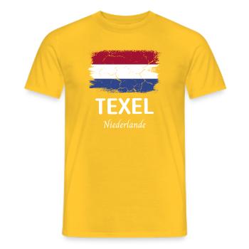 Texel - Men's T-Shirt - yellow - Front - AI Model Male 178 dark (178cm)