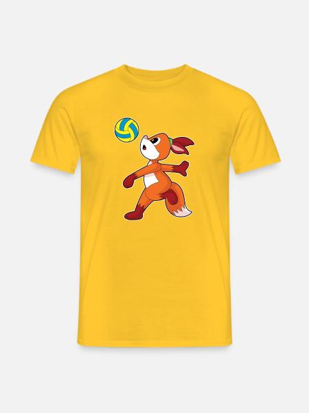 Fox Volleybal Speler Volleybal Sport - Heren T-shirt - geel