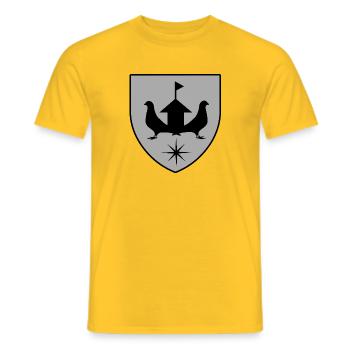 Colombes - T-shirt homme - jaune - Devant - AI Model Male 178 dark (178cm)