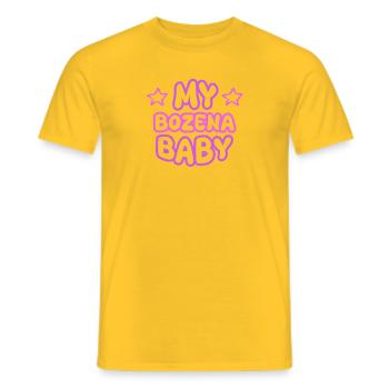 Bozena comme prénom - T-shirt homme - jaune - Devant - AI Model Male 178 dark (178cm)