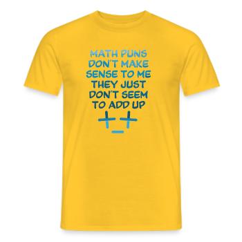 Math Teacher Geometry School Mathematics - Men's T-Shirt - yellow - Front - AI Model Male 178 dark (178cm)