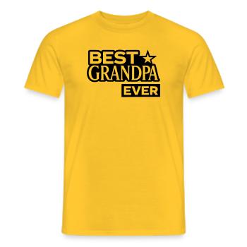 Meilleur grand-père avec une star - Meilleur grand-père - T-shirt homme - jaune - Devant - AI Model Male 178 dark (178cm)