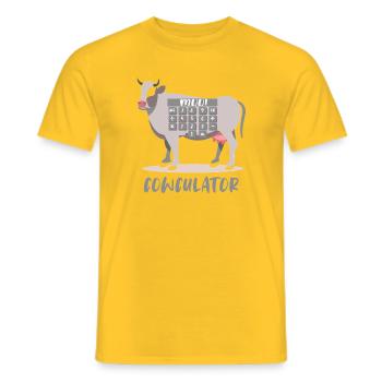 Math Math Teacher Saying Math Teacher Funny - Men's T-Shirt - yellow - Front - AI Model Male 178 dark (178cm)