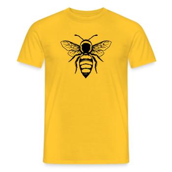 Biene schwarz Bienen T-shirt Imker Geschenk - Männer T-Shirt - Gelb - Vorne - AI Model Male 178 dark (178cm)