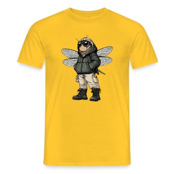 Libelle Cool Winter - Männer T-Shirt - Gelb - Vorne - AI Model Male 178 dark (178cm)