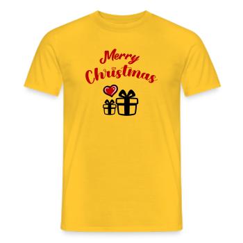 Merry Christmas - Männer T-Shirt - Gelb - Vorne - AI Model Male 178 dark (178cm)