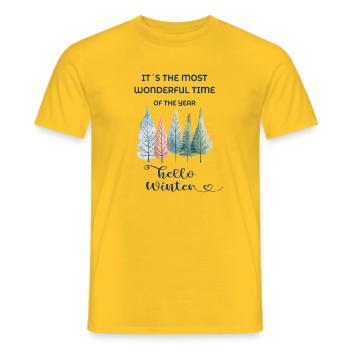 It's the Most Wonderful Time of the Year – Winter - Men's T-Shirt - yellow - Front - AI Model Male 178 dark (178cm)