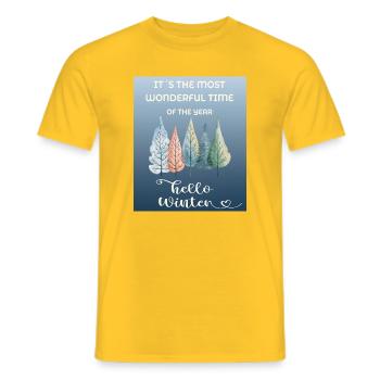 It's the Most Wonderful Time of the Year – Winter - Men's T-Shirt - yellow - Front - AI Model Male 178 dark (178cm)