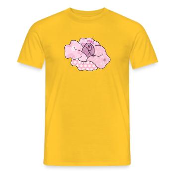 bunte_Rose - T-shirt homme - jaune - Devant - AI Model Male 178 dark (178cm)