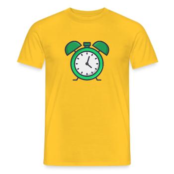 Réveille-matin - T-shirt homme - jaune - Devant - AI Model Male 178 dark (178cm)