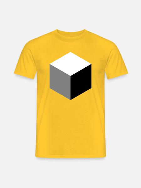 Geometric Cube Silhouette - Men's T-Shirt - yellow