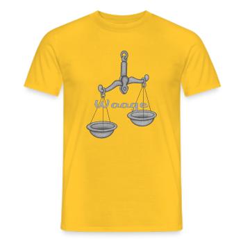 Sternzeichen Waage - Männer T-Shirt - Gelb - Vorne - AI Model Male 178 dark (178cm)