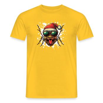 Ant Christmas Funny - Men's T-Shirt - yellow - Front - AI Model Male 178 dark (178cm)