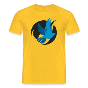 Logo colombe original - T-shirt homme - jaune - Devant - AI Model Male 178 dark (178cm)